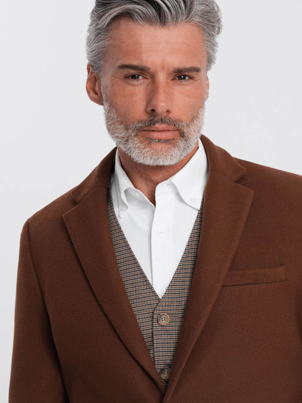 Ombre Clothing Rjava moška jakna Ombre Clothing