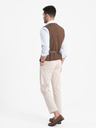 Ombre Clothing Rjava moška jopica iz žakarja Ombre Clothing