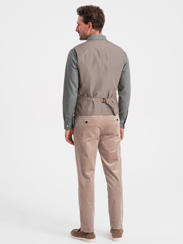 Ombre Clothing Bež moški telovnik Ombre Clothing