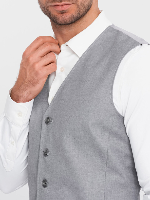 Ombre Clothing Siv moški telovnik Ombre Clothing