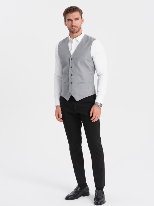 Ombre Clothing Siv moški telovnik Ombre Clothing