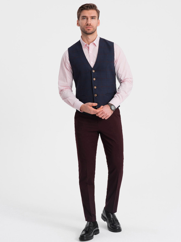 Ombre Clothing Temno modra moška jakna s poklopcem Ombre Clothing