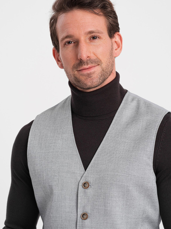 Ombre Clothing Svetlo siv moški jopič iz žakarja Ombre Clothing