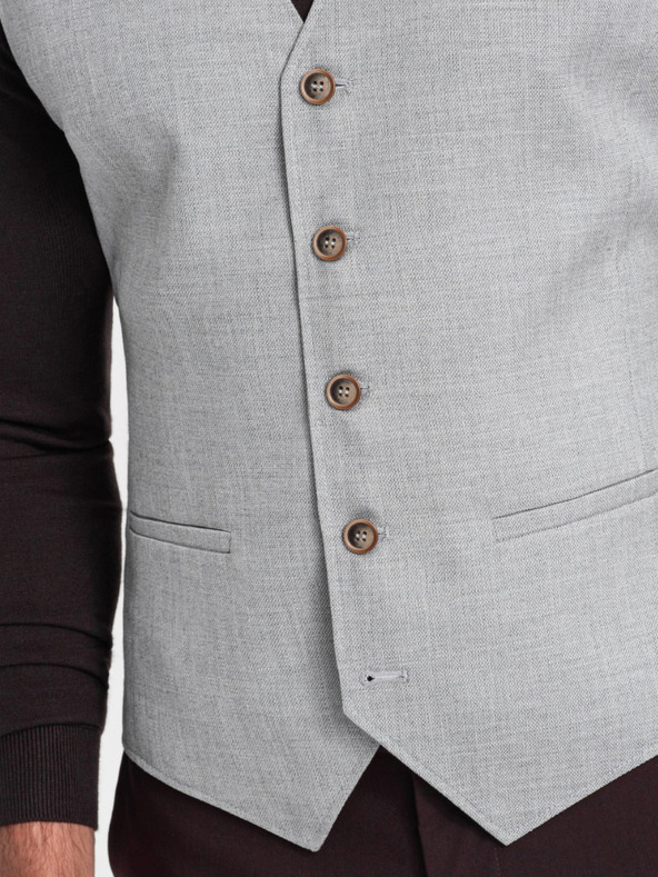 Ombre Clothing Svetlo siv moški jopič iz žakarja Ombre Clothing