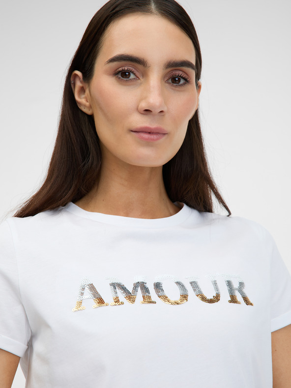 Orsay Bela ženska majica s kratkimi rokavi ORSAY