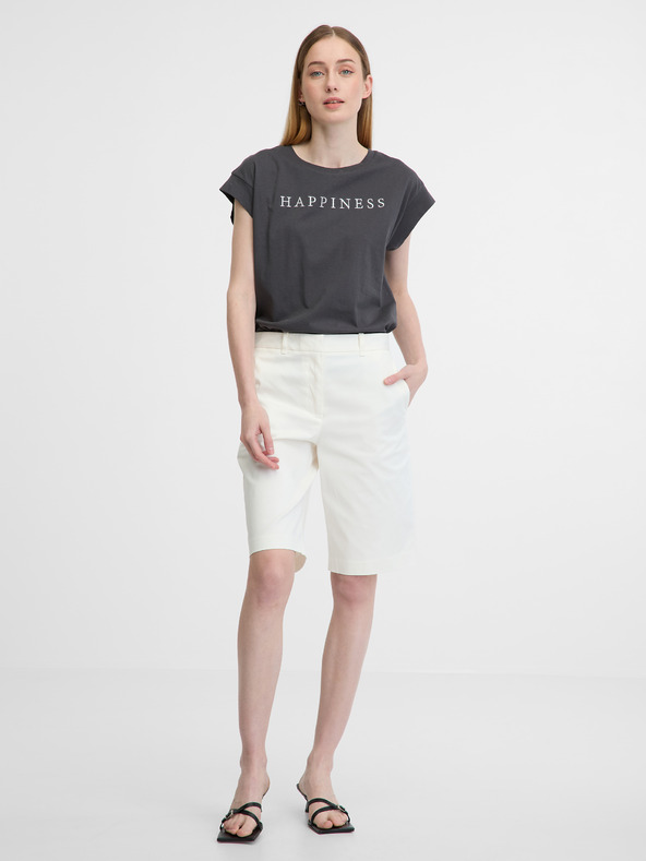 Orsay Temno siva ženska majica s kratkimi rokavi ORSAY