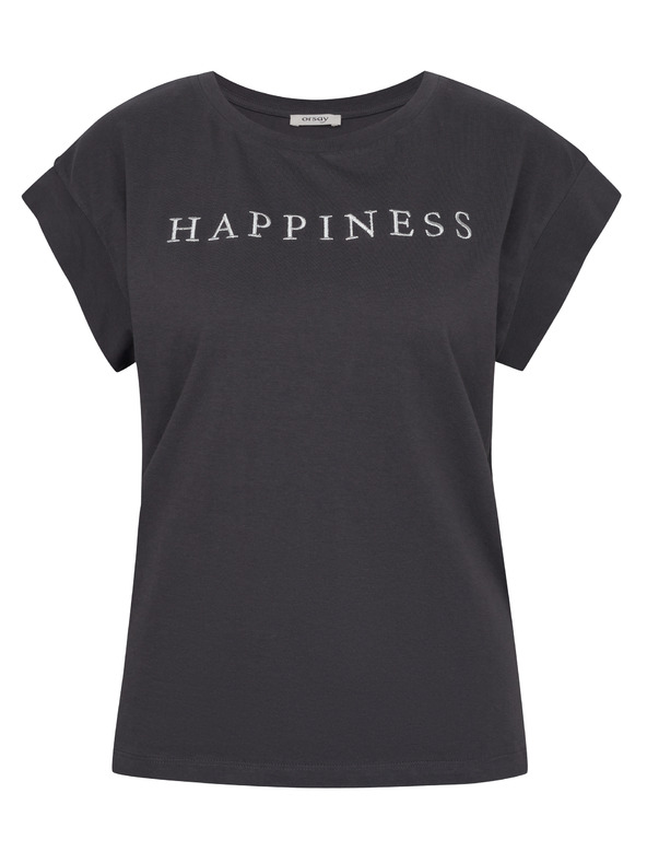 Orsay Temno siva ženska majica s kratkimi rokavi ORSAY