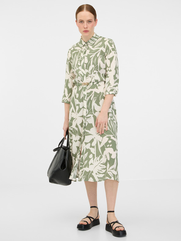 Orsay Kaki ženska srajčna midi obleka ORSAY