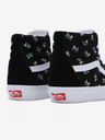 Vans Črne ženske gležnjarske superge s cvetličnimi vzorci in semišnimi detajli VANS SK8-Hi