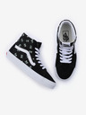 Vans Črne ženske gležnjarske superge s cvetličnimi vzorci in semišnimi detajli VANS SK8-Hi