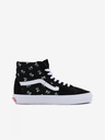 Vans Črne ženske gležnjarske superge s cvetličnimi vzorci in semišnimi detajli VANS SK8-Hi