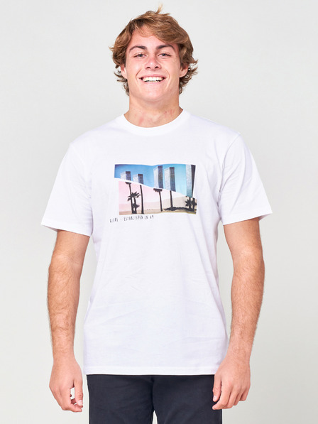 Rip Curl Bela moška majica s potiskom Rip Curl