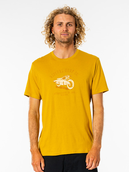 Rip Curl Rumena moška majica s potiskom Rip Curl