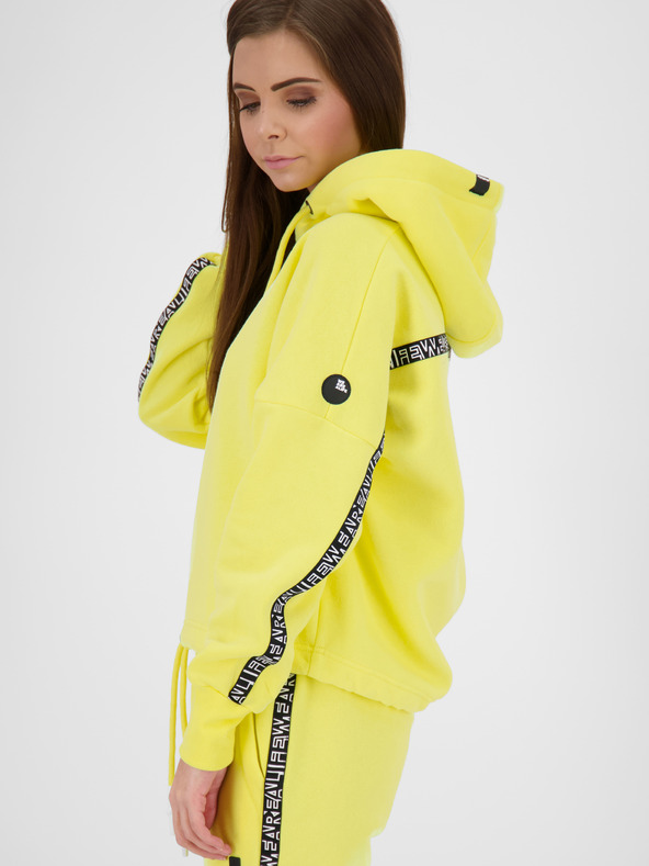 Alife and Kickin Rumena ženska majica s kapuco Alife and Kickin