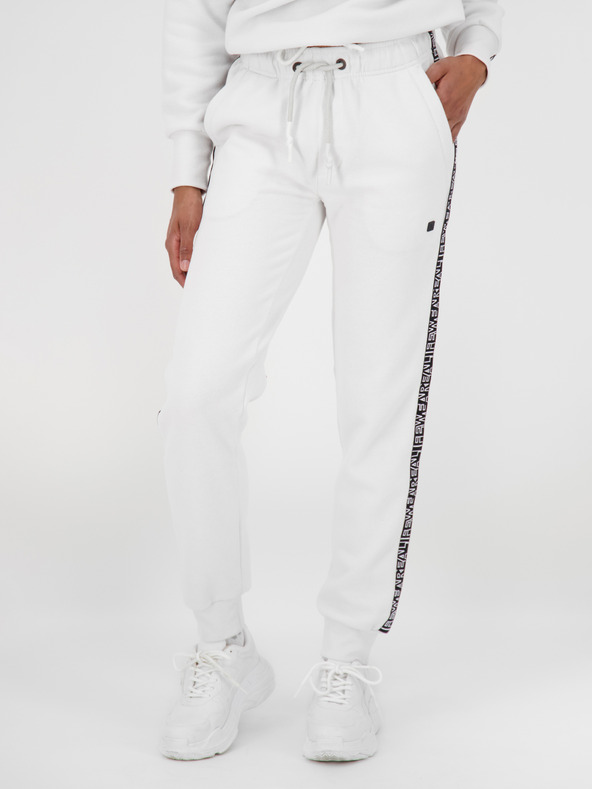 Alife and Kickin Bele ženske trenirke s pentljo Alife and Kickin