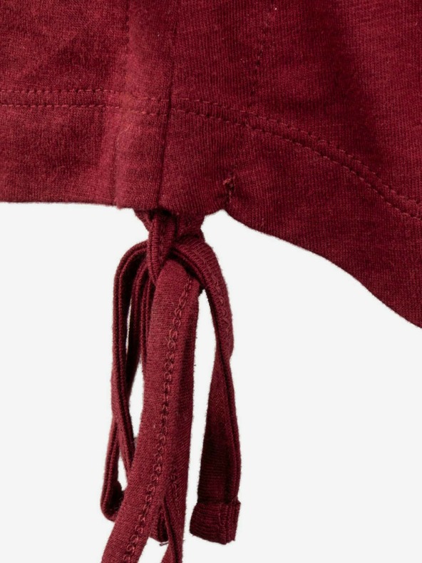 ALPINE PRO ALPINE PRO AIKA ženska majica v bordo barvi