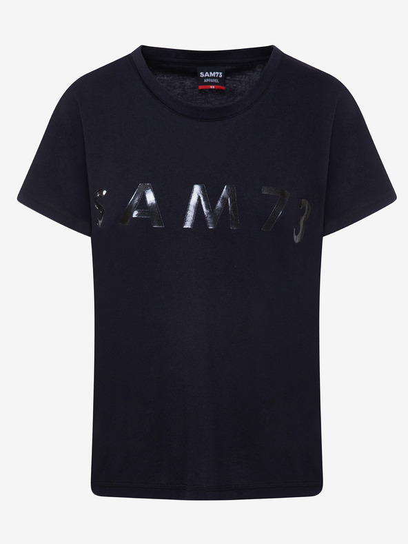 Sam 73 Črna ženska majica s potiskom SAM 73