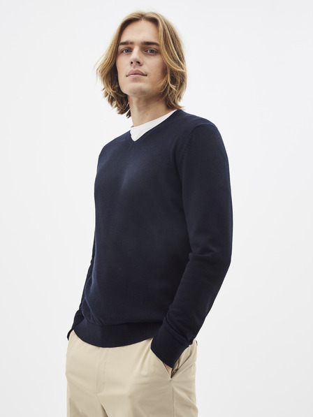 Celio Temno moder volneni pulover Celio Semeriv