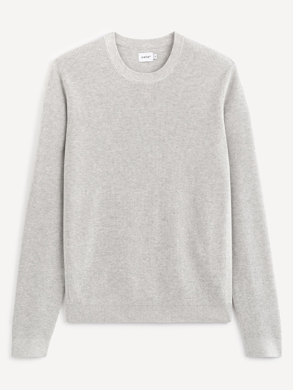 Celio Svetlo siv osnovni pulover Celio Tepic