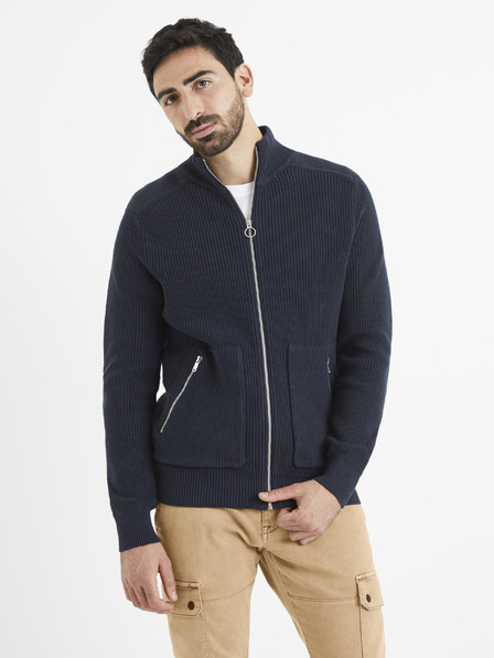 Celio Temno modra osnovna jopa Celio Vezipper