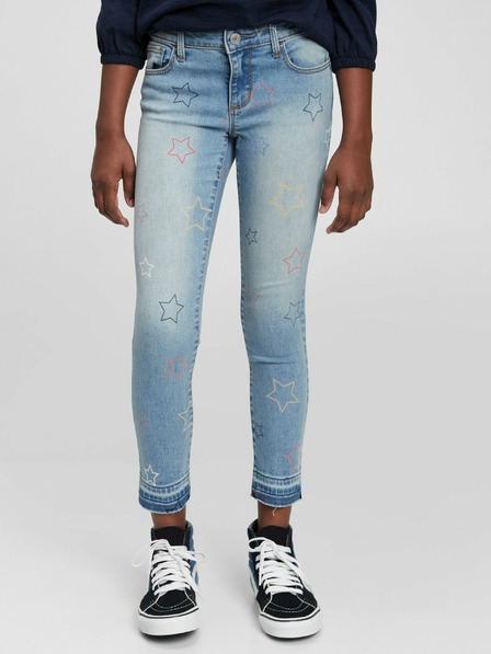 GAP Detské skinny džínsy s hviezdami GAP