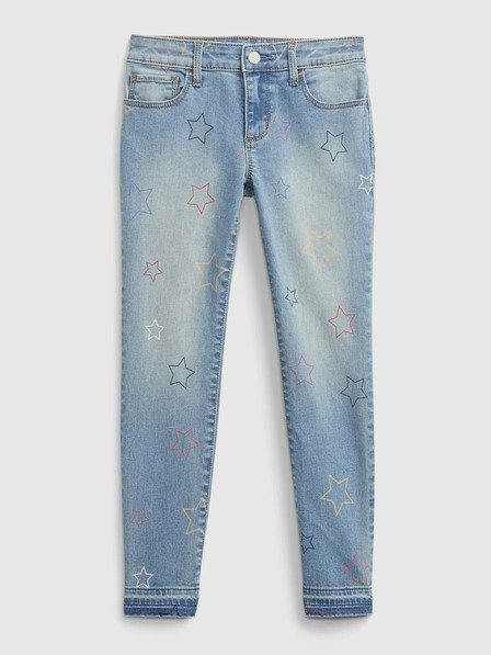 GAP Detské skinny džínsy s hviezdami GAP