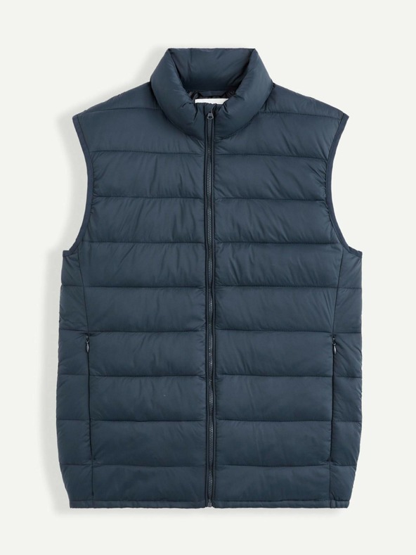 Celio Temno modri moški prešiti telovnik Celio Bulock