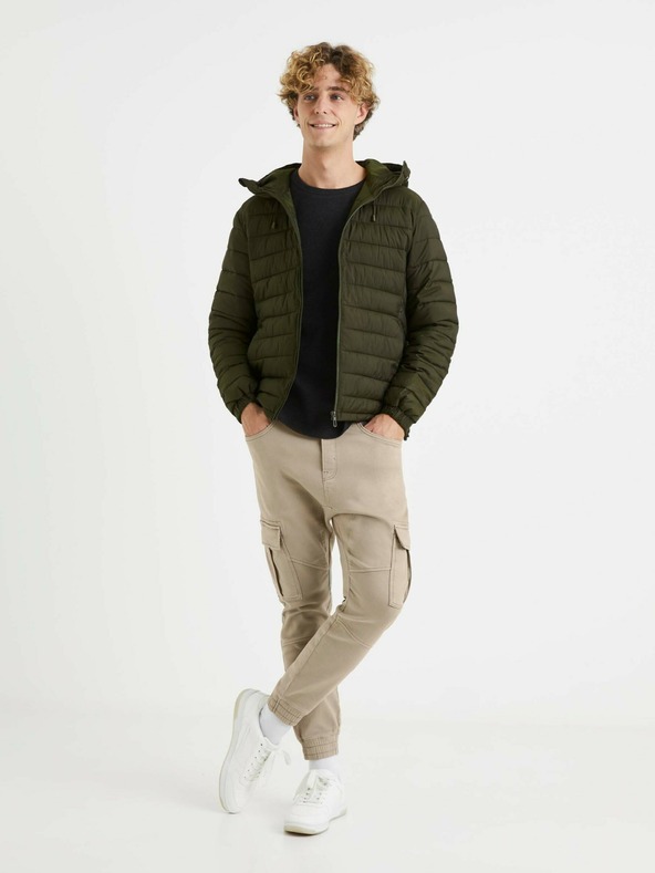 Celio Bež moške hlače Celio Vokit