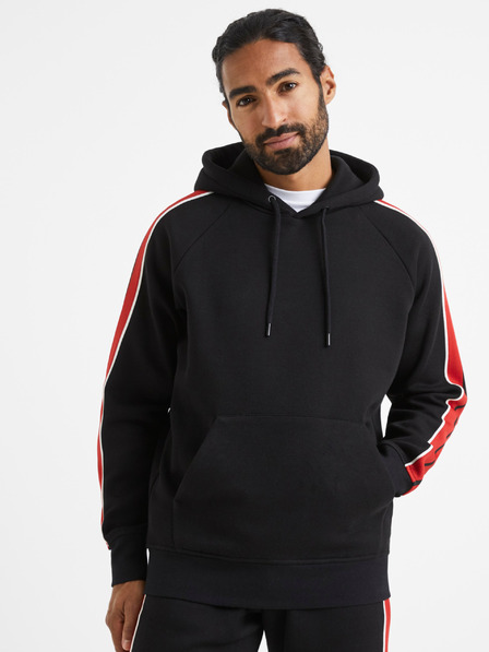 Celio Črna moška jopa s kapuco Celio Vebandit