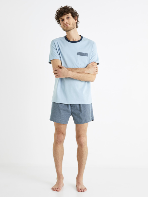 Celio Modra moška pižama Celio Bigbro