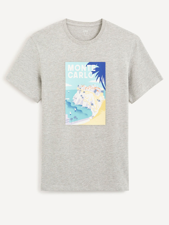 Celio Celio Cevinty Monte Carlo siva bombažna majica