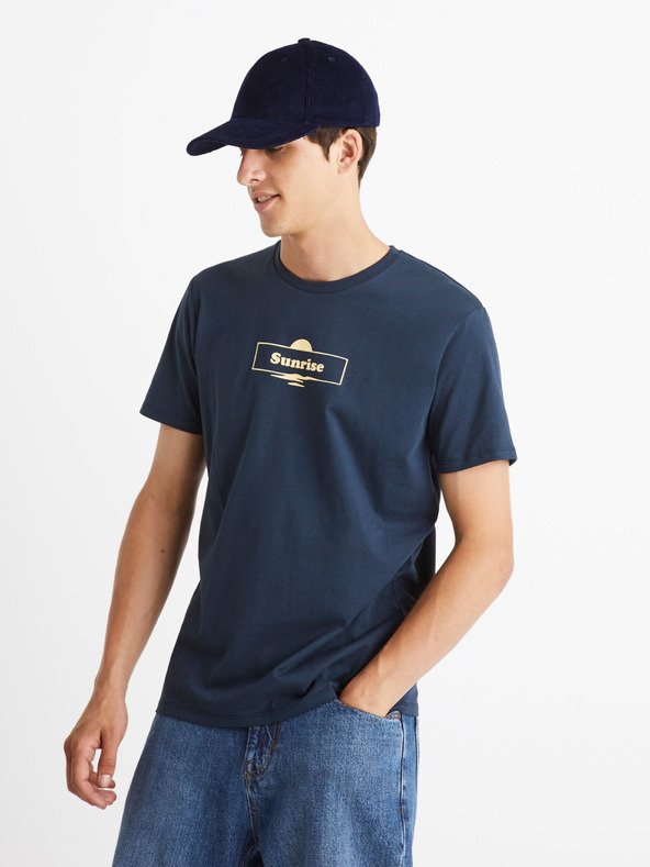 Celio Temno modra moška majica Celio Cecarto