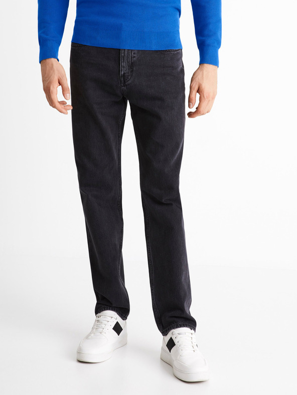 Celio Črne kavbojke prostega kroja Celio C75 Coback4