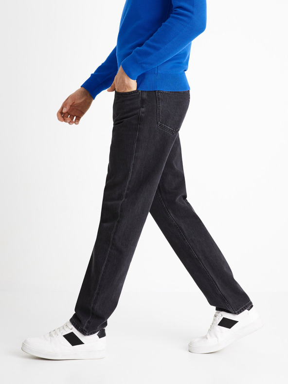 Celio Črne kavbojke prostega kroja Celio C75 Coback4