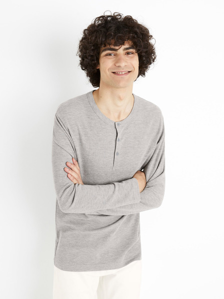 Celio Celio Ceplay siva majica z dolgimi rokavi