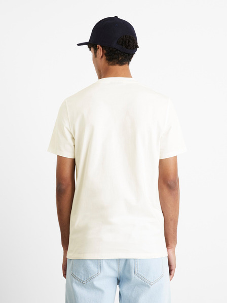 Celio Rumeno-bela moška univerzitetna majica Celio Berkeley