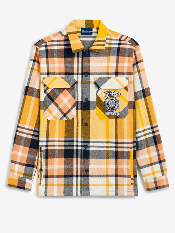 Celio Siva in rumena moška karirasta majica Celio Berkeley university