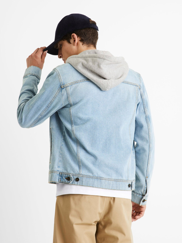Celio Svetlo modra moška jakna iz džinsa Celio Cudenshood