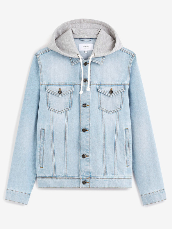 Celio Svetlo modra moška jakna iz džinsa Celio Cudenshood