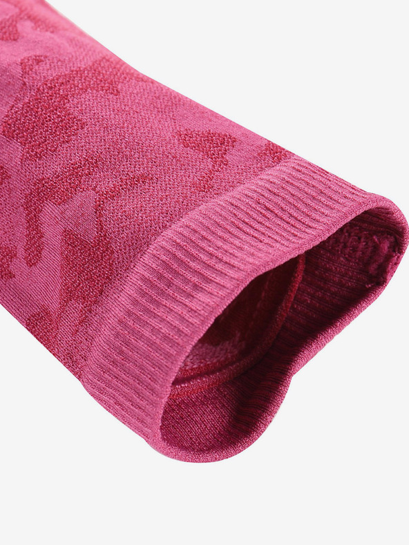 ALPINE PRO Temno rožnate dekliške funkcionalne gamaše z vzorcem ALPINE PRO Elibo