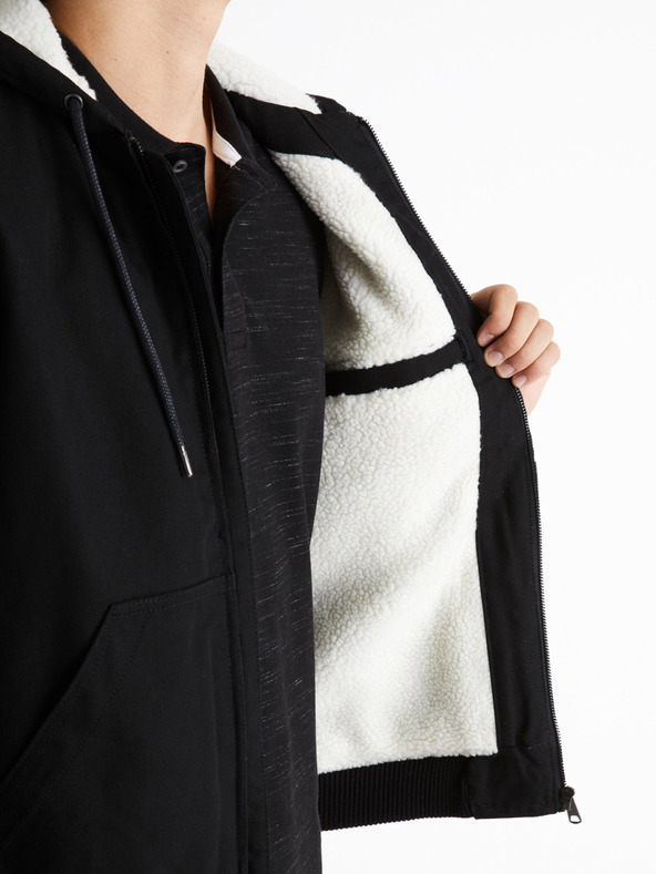 Celio Črna moška jakna Celio Cuhoodie