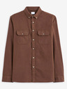 Celio Rjava moška flanelna srajca Celio Caoflacko
