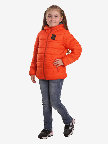 ALPINE PRO Modro-oranžna otroška dvostranska prešita bunda hi-therm ALPINE PRO Michro