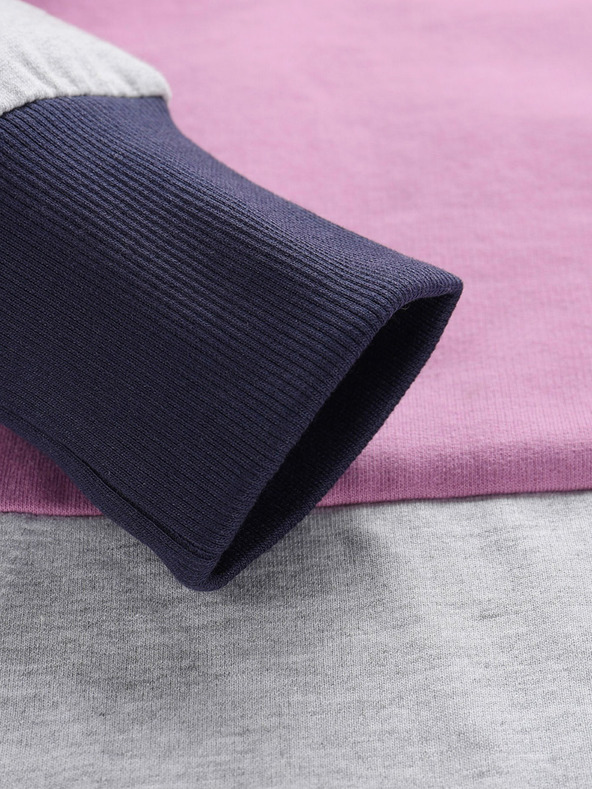 NAX Siva in vijolična ženska majica s kapuco NAX Onoda