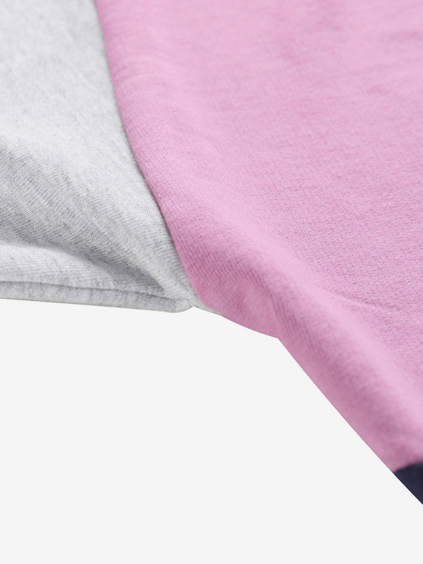 NAX Siva in vijolična ženska majica s kapuco NAX Onoda