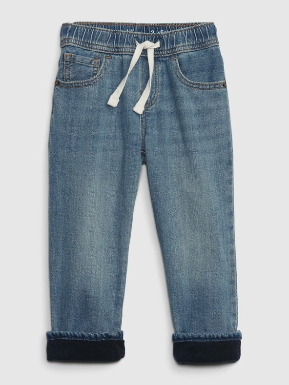 GAP Dojenčeške podložene slim džínsy GAP
