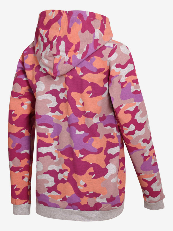 NAX NAX ABEKO roza in siva otroška vzorčasta jopa