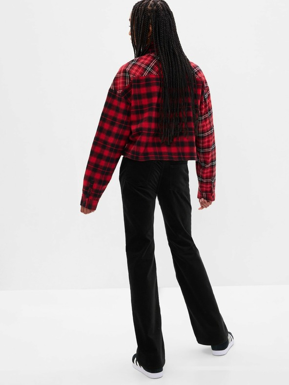 GAP Detské zamatové džínsy bootcut GAP