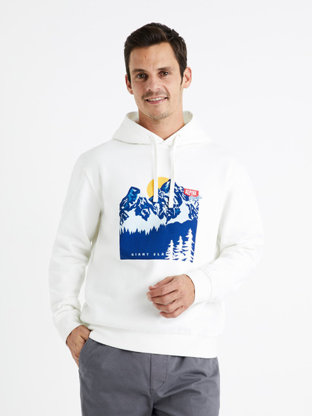 Celio Bela moška majica s kapuco Celio Ceslalom