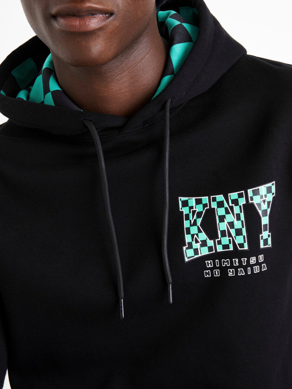 Celio Črna moška potiskana jopa Celio Demon Slayer